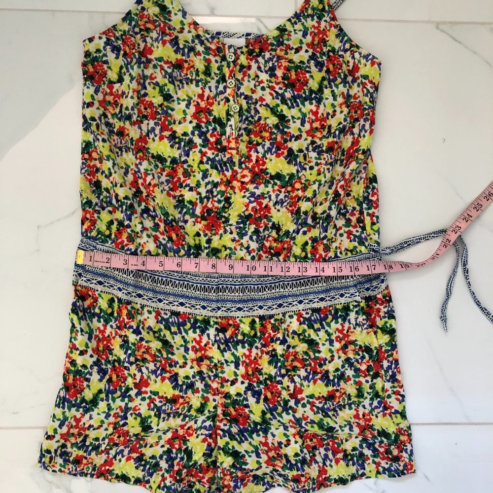 Cabi fiesta floral Cruise yacht romper size S Pockets colorful vacation casual - Picture 7 of 11